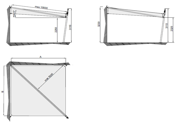 Voile d'ombrage rectangulaire Kheope - modèle K4